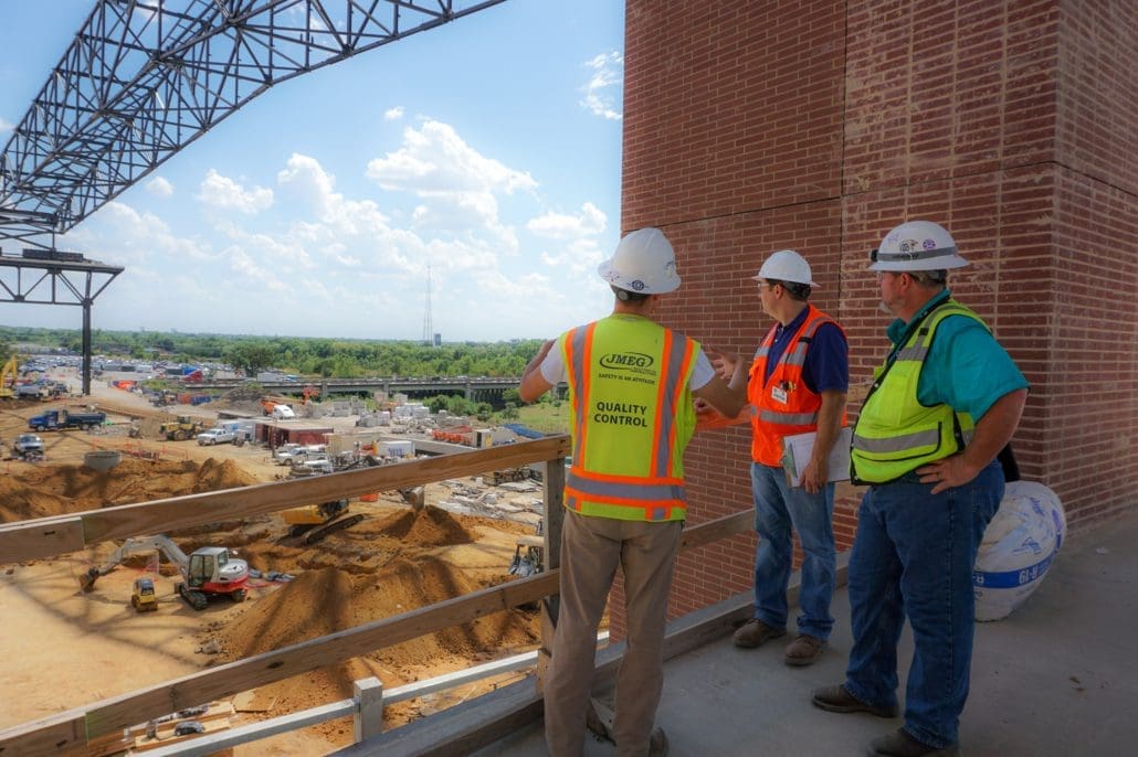 RWB Consulting Engineers overlooking the construction at Globe Life Field