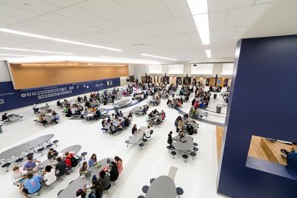 Aerial of Keller HS Cafe