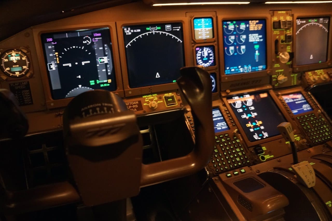 American Airlines flight simulators interior