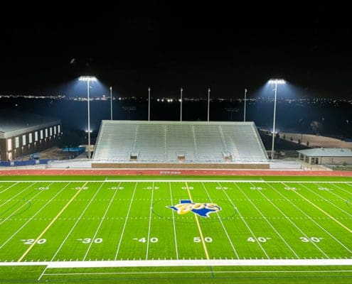 Visitor Side (Night) - Boswell High School