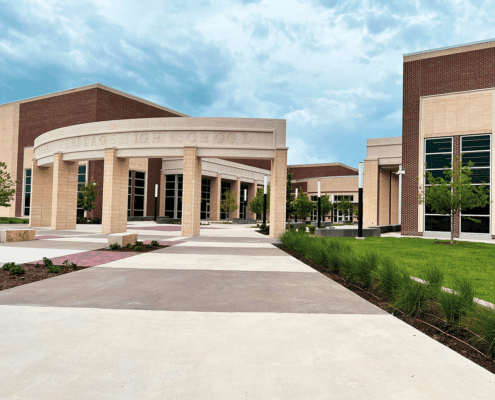 Midlothian Heritage High School Courtyard