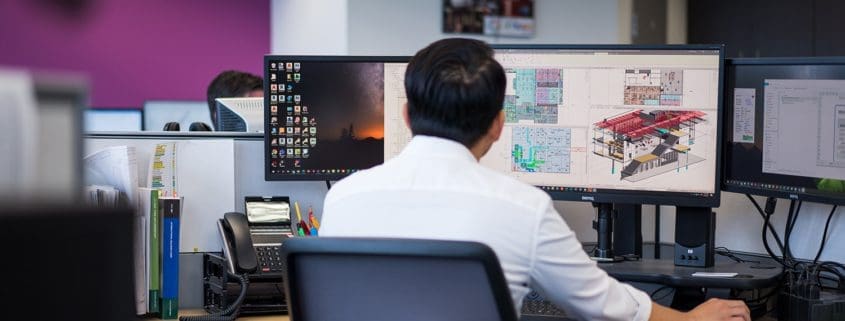 Employee working in CAD