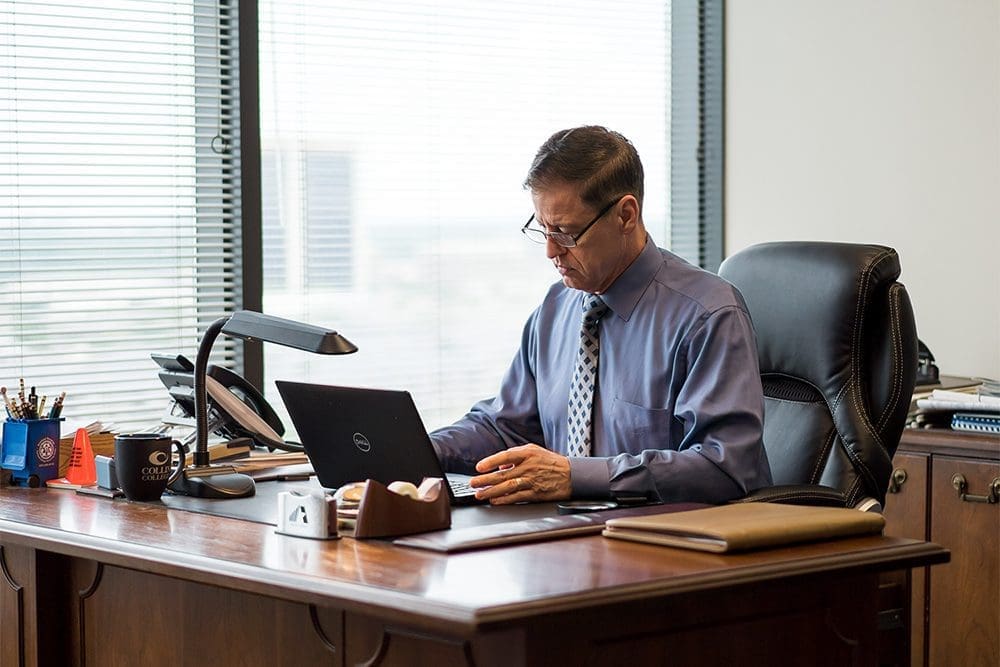 Employee working in office