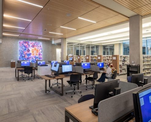 Round Rock Public Library Interior Computer Stations