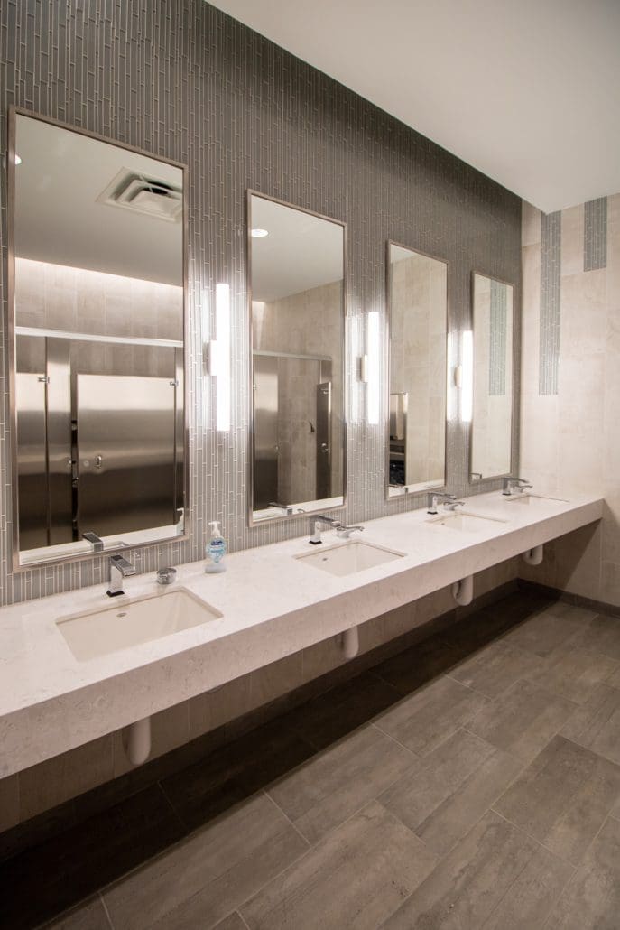 Richardson Senior Center Bathroom sinks